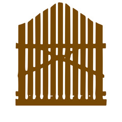 vintage wooden fence  vector