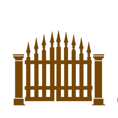 vintage wooden fence  vector