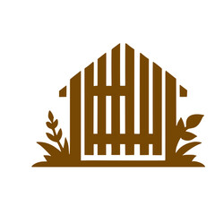 vintage wooden fence  vector