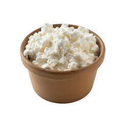 A cottage cheese tub isolated on a transparent background 
