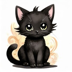 black cat illustration