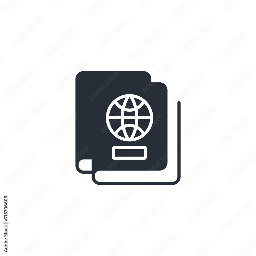 Poster passport icon. vector.editable stroke.linear style sign for use web design,logo.symbol illustration.
