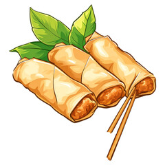 Spring rolls are a Chinese snack