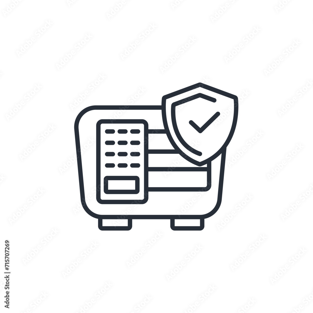Poster safe icon. vector.editable stroke.linear style sign for use web design,logo.symbol illustration.