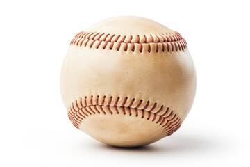 Baseball Isolated on White Background with Clipping Path. Color Photo with Nobody in Sight