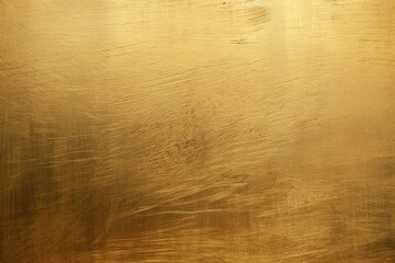 Brushed Gold Metal Background with Textured Brush Marks and Precious Shine for Plaque or Design - obrazy, fototapety, plakaty