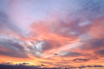 sunset sky over the mountains on the Mediterranean sea on the island of Cyprus 1