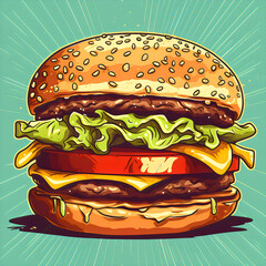 Pop Art Hamburger
