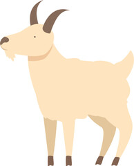 Goat animal icon cartoon vector. Pet food jug. Container food