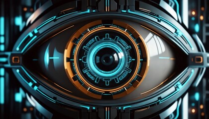 Cybernetic Mechanical Eye Macro Shot