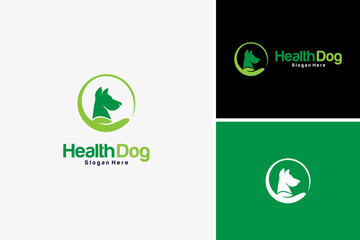 Vector pet tools shop store animal care logo design template