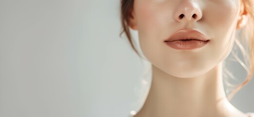 A woman with makeup on her face