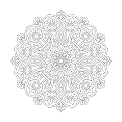 Digital Instant Mandala Coloring Book Design Vector File