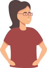 Stick partly people icon cartoon vector. Reading eyeglasses. Street person