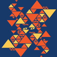 abstract triangle background. Geometrical retro pattern background with colorful shapes. Modern abstract trendy template for background and layout.