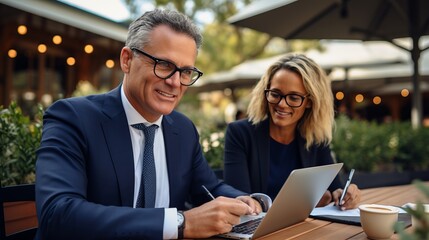Collaborative accounting team strategizing and analyzing financial data in a modern office