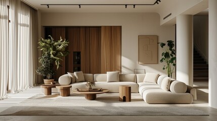 Interior design idea featuring a minimalist living room