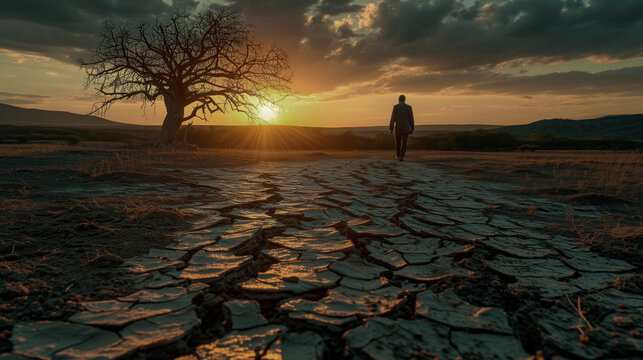 Drought devastated landscape