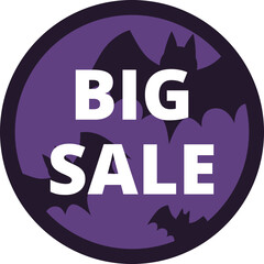 Halloween big sale icon cartoon vector. Autumn party. Special offer price
