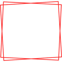 Simple Square photo or picture frame or border transparent background 