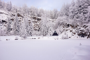 Langlaufrunde bei bestem Kaiserwetter im verschneiten Thüringer Wald bei Floh-Seligenthal - Thüringen - Deutschland