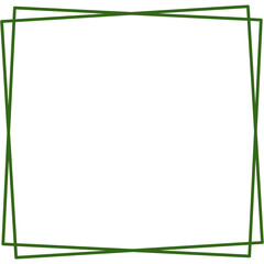 Simple Square photo or picture frame or border transparent background 