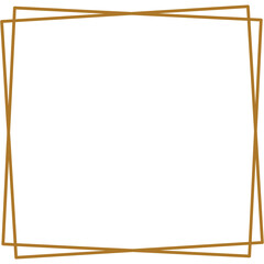 Simple Square photo or picture frame or border transparent background 