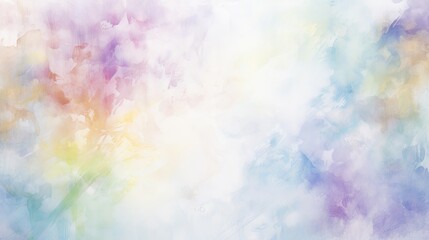 A soft pastel multi-colored splatter pattern on a white background