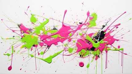 An electric lime green and neon pink texture