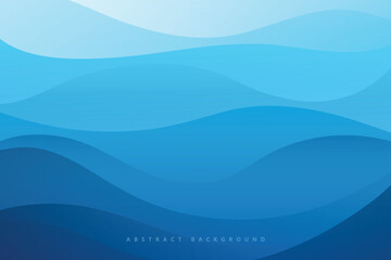 Simple dynamic blue gradient transparent wave vector abstract background. premium eps10