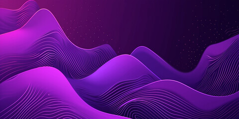 Purple abstract dynamic background with geometric shape, minimal template for banner, poster, web in futuristic and techn
