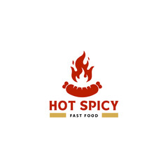 HOT SPICY  logo design template vector. HOT SPICY Business abstract connection vector logo. HOT SPICY icon circle logotype.
