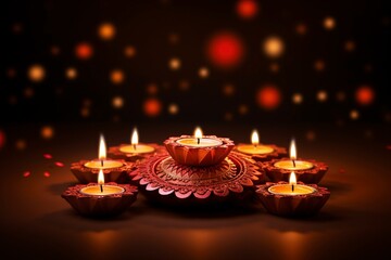 burning candles in the church with generative ai