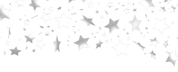 Silver star of confetti.