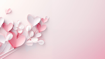 Abstract Pink Hearts Flowers Spring Background HD Wallpapers