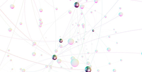 Abstract 3d render, network concept, background