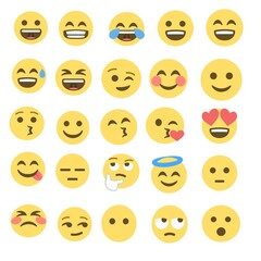 Obraz premium set of smileys
