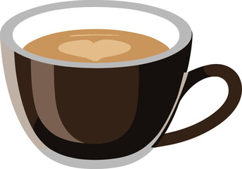 Cup of Fresh Coffee vector Illustration