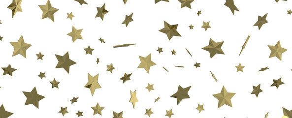 Holiday golden decoration, glitter frame isolated -