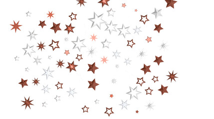 Galactic Christmas Descent: Enthralling 3D Illustration of Falling Holiday Stars from the Cosmos