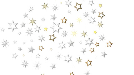 Golden Stardust Cascades in Mesmerizing 3D Rain Illustration