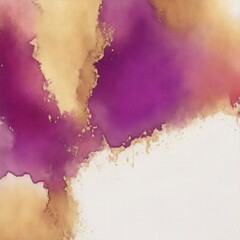 Modern gold and maroon textured watercolor art abstract background