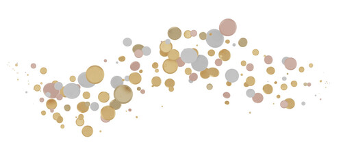 Radiant Revelry: Enthralling 3D Illustration of Shining gold Confetti