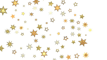 Fototapeta na wymiar Stars - Banner with golden decoration. Festive border with falling glitter dust and stars.