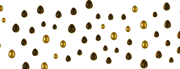 easter egg with gold pattern decoration