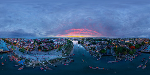 Sunset in Hoi An , Quang Nam Province, Viet Nam