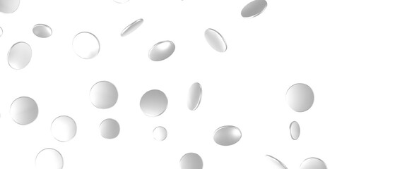 Elegant Embrace: Mesmerizing 3D Illustration Depicting Swirling silver Confetti