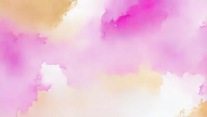 Obraz premium Modern gold and Pink textured watercolor art abstract background