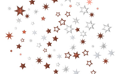 Twinkling Christmas Descent: Striking 3D Illustration Showcasing Falling Festive Twinkling Stars