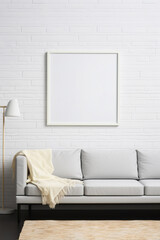 Modern home mockup interior background